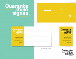quarante mille signes - une identité graphique créée par l'Atelier Fwells