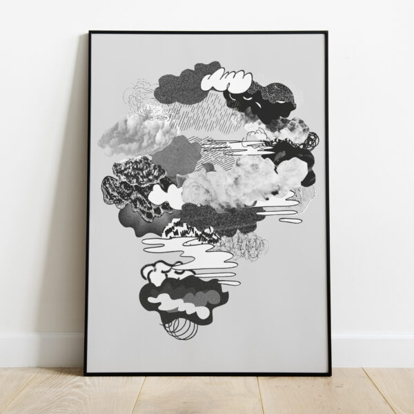 Les nuages de Céline chip - Sérigraphie Paris - Atelier Fwells
