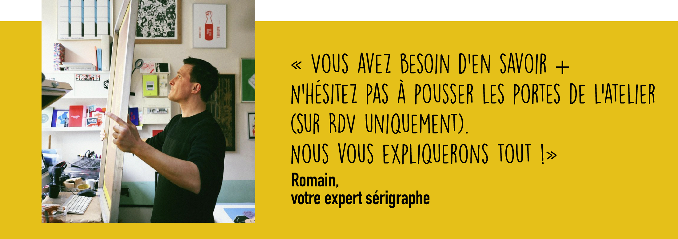 2024-12-Romain-Amandine Copyright - Amandine LEMAIRE - Photo de Romain BERNARD - Atelier Fwells Sérigraphie Paris