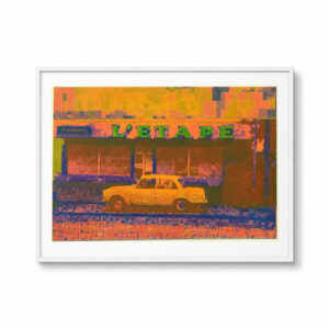 L'étape café de Romain Fwells - Imprimée en sérigraphie à l'Atelier Fwells (Paris 13e)