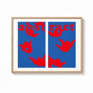 Abstrait, œuvre d'Agnès Thurnaueur sérigraphiée en deux couleurs à l'Atelier Fwells - MOCKUP
