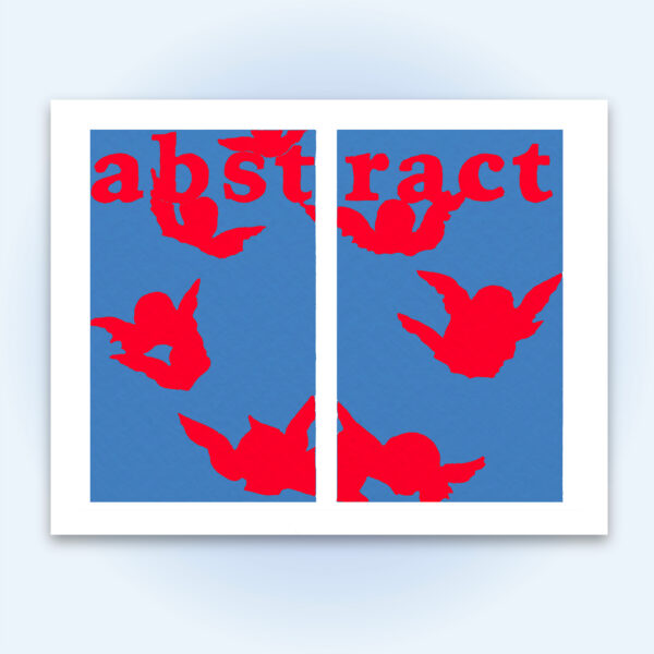 Abstrait, œuvre d'Agnès Thurnaueur sérigraphiée en deux couleurs à l'Atelier Fwells - MOCKUP
