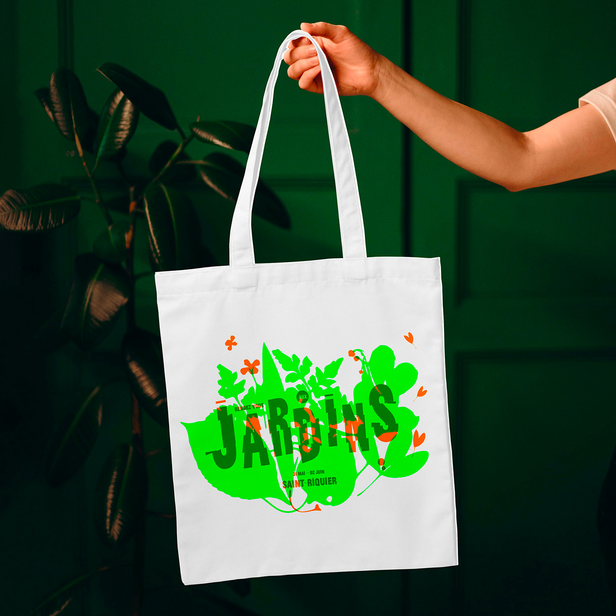 Création d'un visuel pour l'événement Rendez-vous aux jardins au centre culturel de Saint Riquier - Création de l'Atelier Fwells