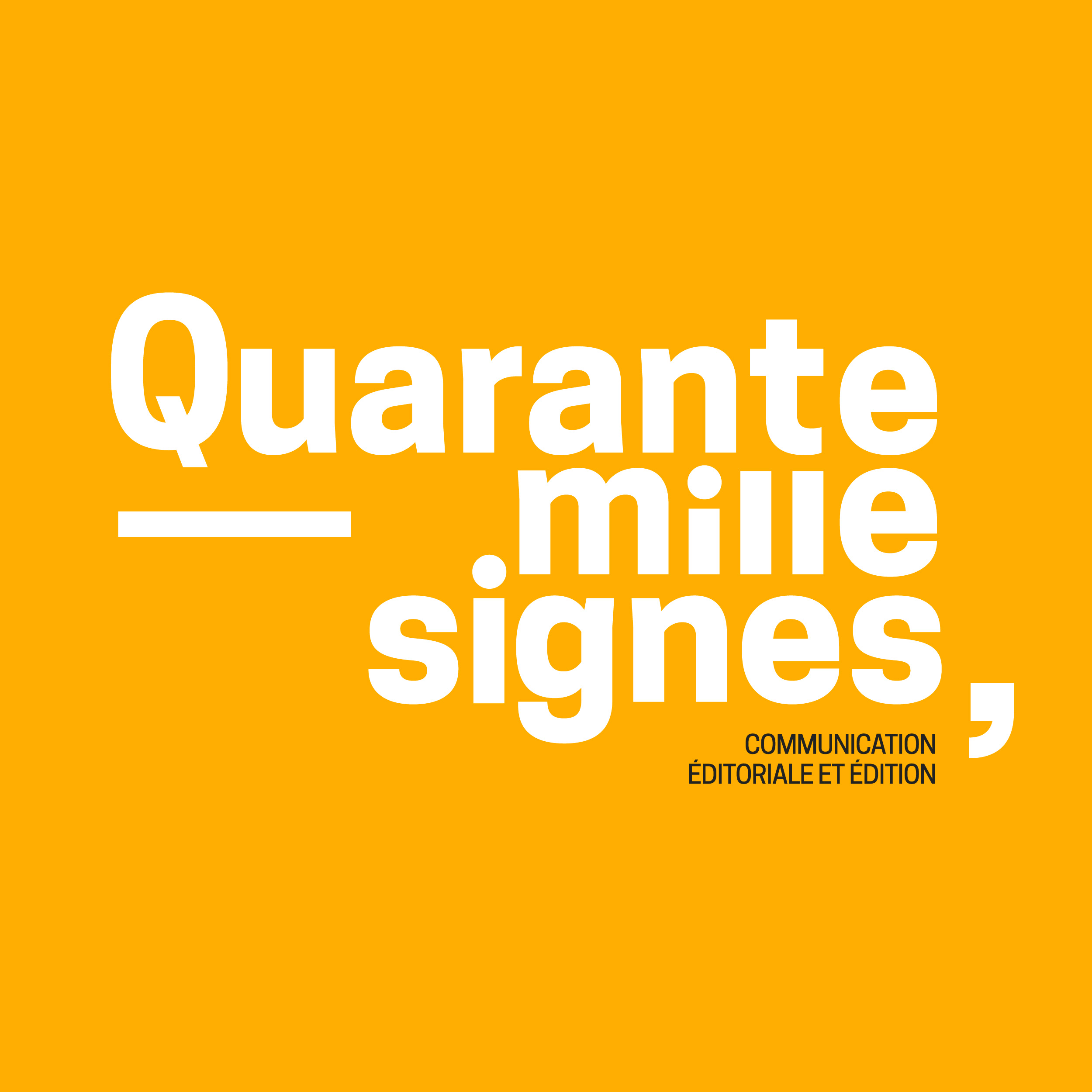 quarante mille signes - une identité graphique créée par l'Atelier Fwells