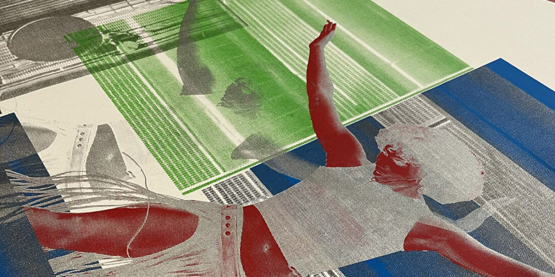 Bardo - Gerard & Kelly - Zoom sur la toile - Atelier Fwells (sérigraphie artisanale et studio graphique) à Paris