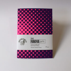 Carnet Magma violet - carnet non ligné - feuilles blanches - 68 pages - Format A5 - par l'Atelier Fwells -recto