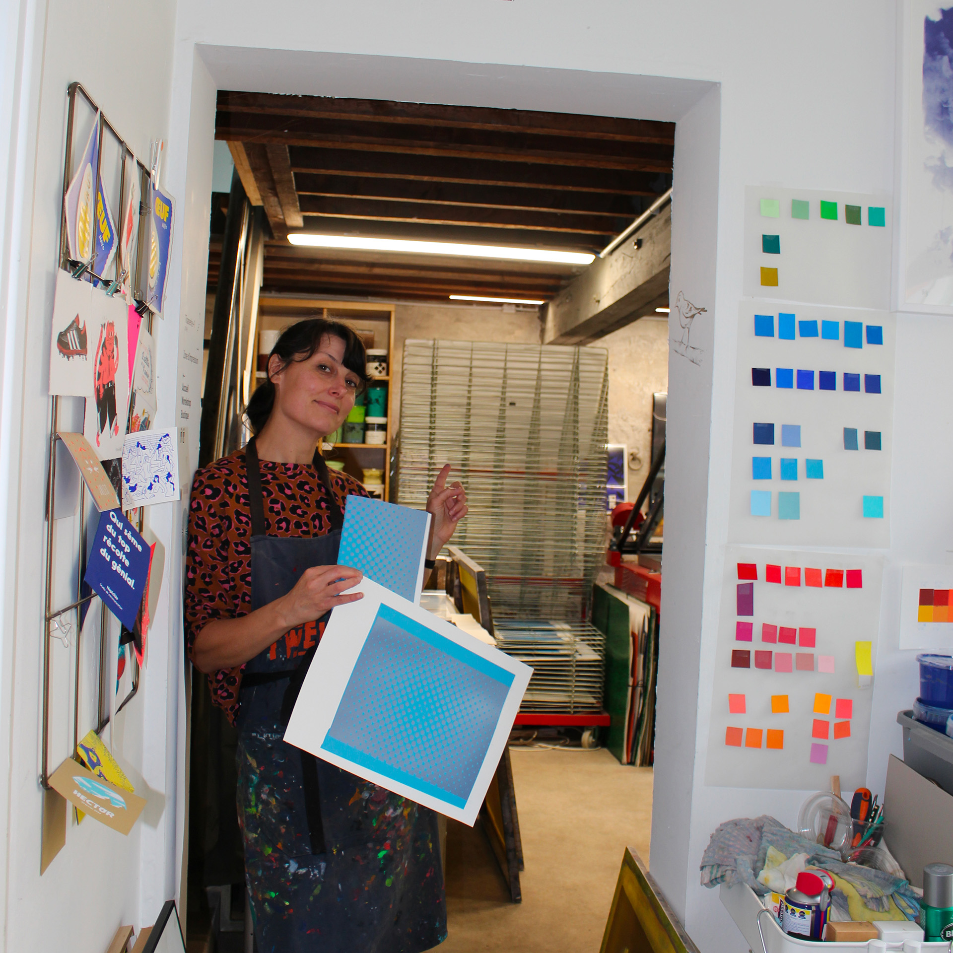 Carnet A5 magma rouge - Créé par l'atelier Fwells à Paris - Les coulisses