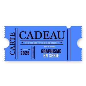 Carte cadeau pour une journée - graphisme en série