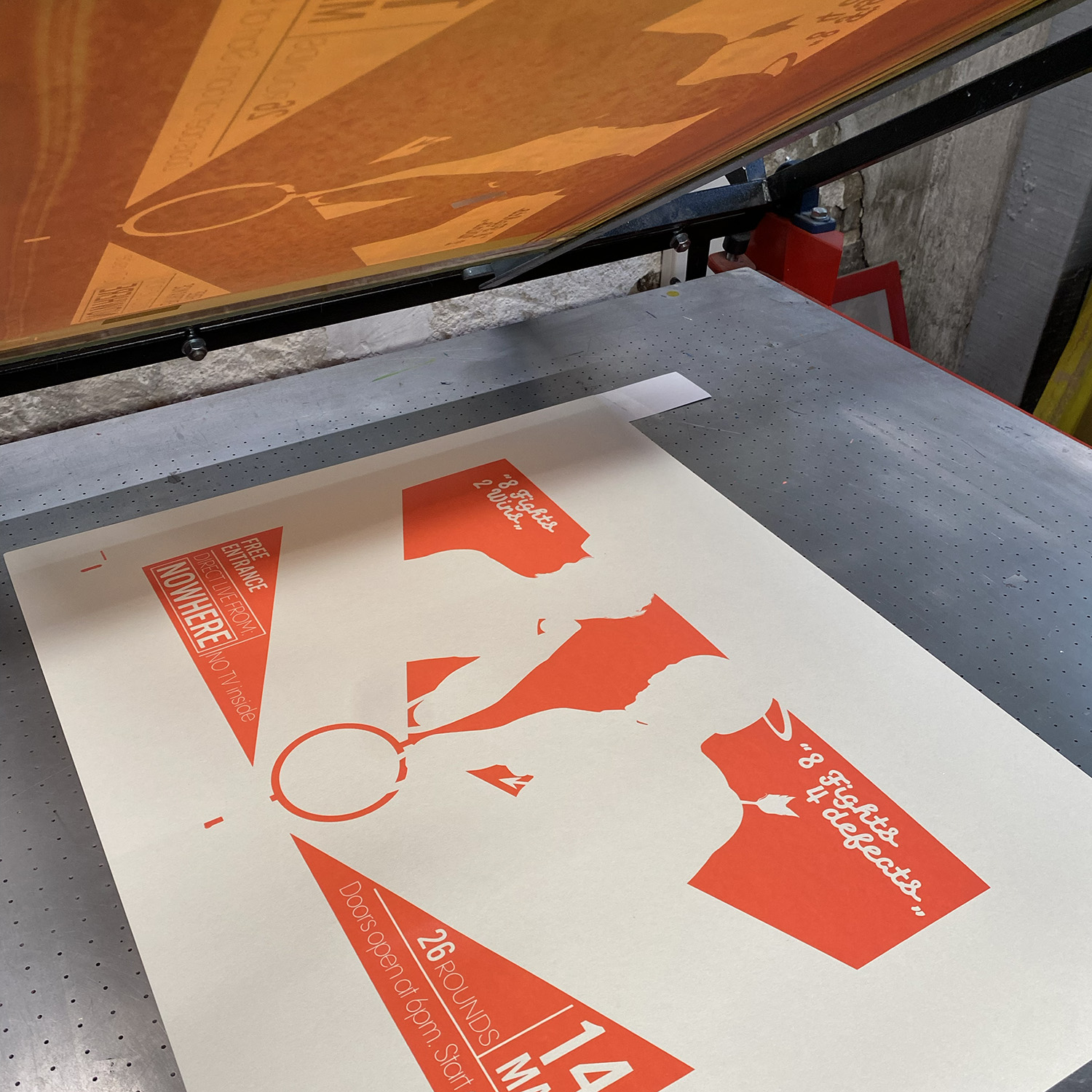 Projet personnel d'Aïtor aux cours du soir de sérigraphie - Atelier Fwells