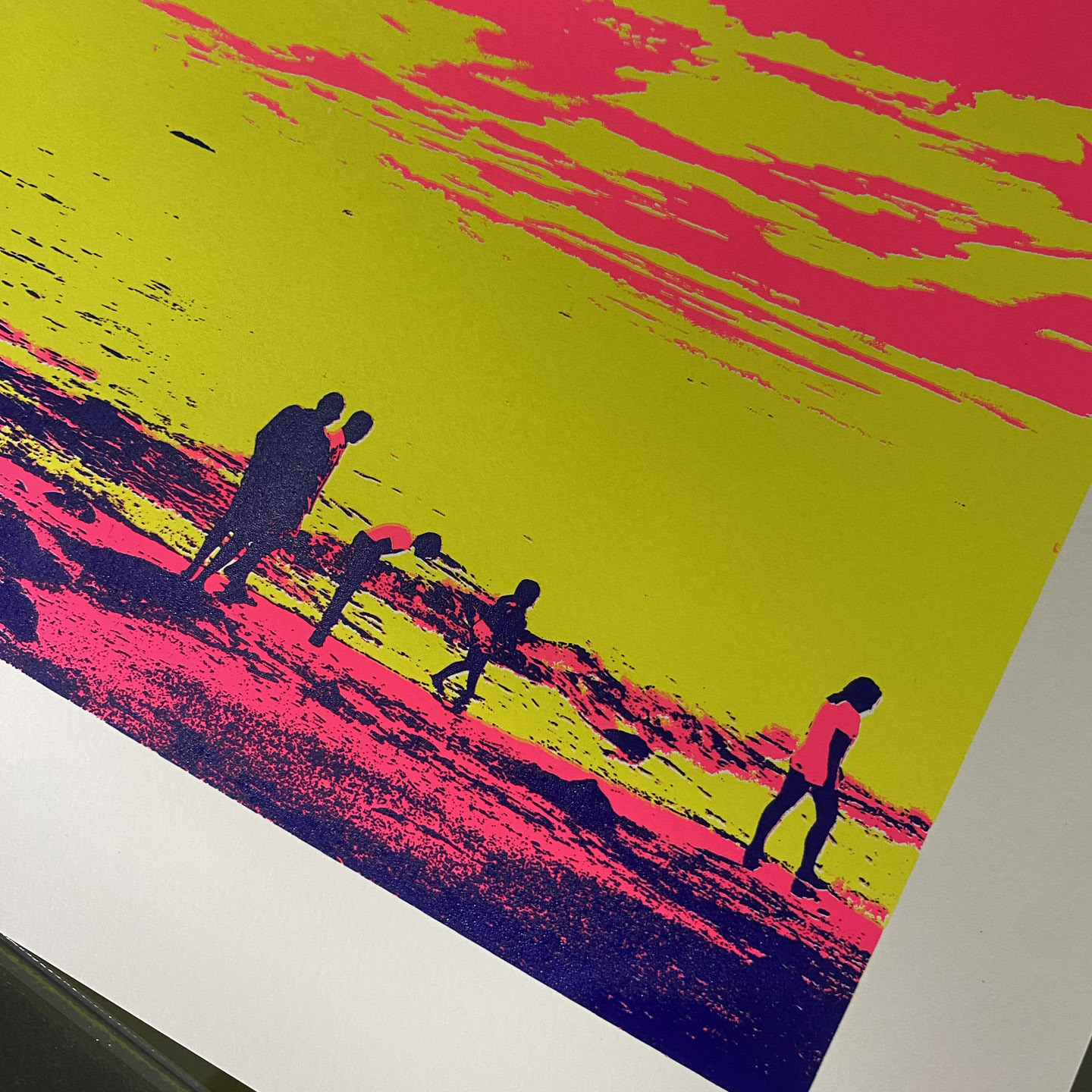 Photo sérigraphiée aux cours du soir de sérigraphie à l'Atelier fwells