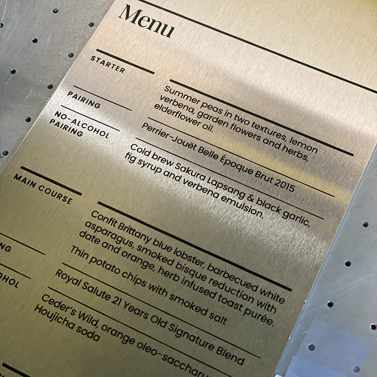 Panneau d'aluminium tiré en sérigraphie pour la maison Pernod.