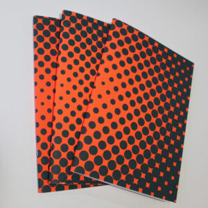 Carnet Magma rouge feu non ligné format A5 - Couverture en sérigraphie - Carnet issu de chutes de papier de l'Atelier Fwells