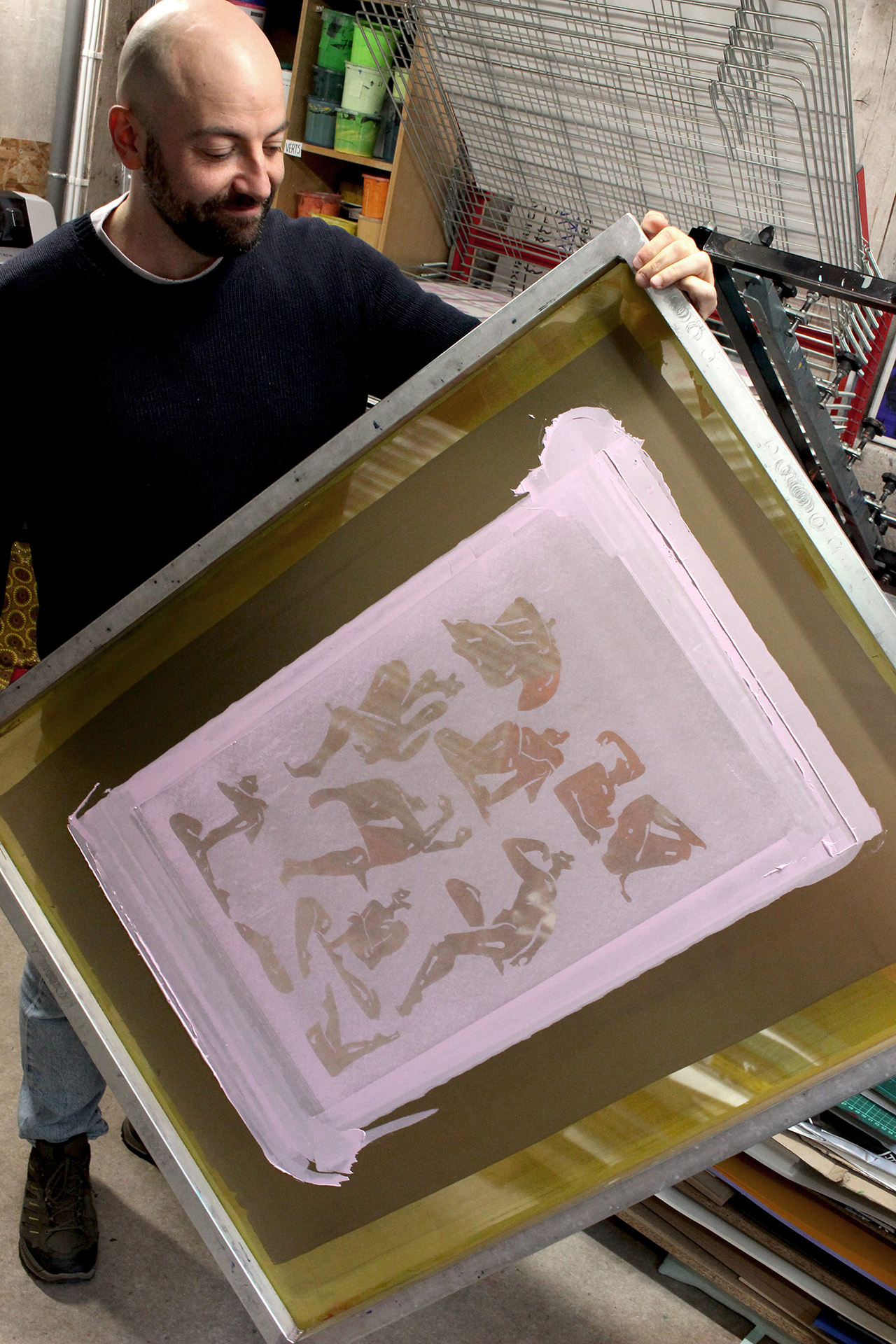 Le Sauna d'Olivier Junière - Sérigraphié à l'Atelier Fwells