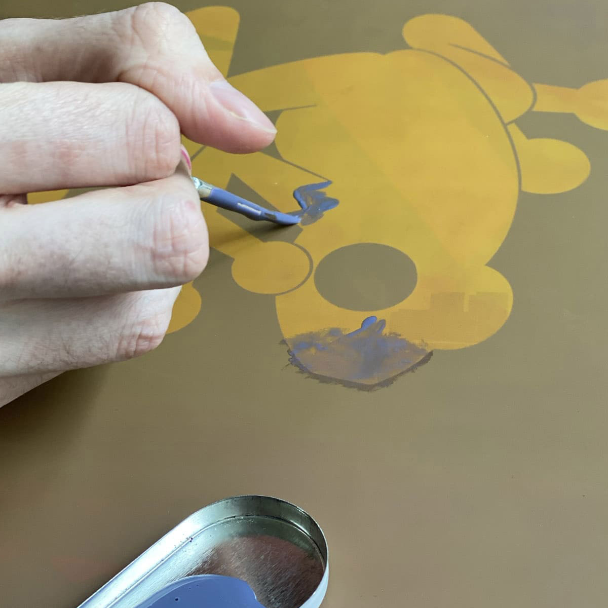 Émulsion sur écran de sérigraphie atelier fwells