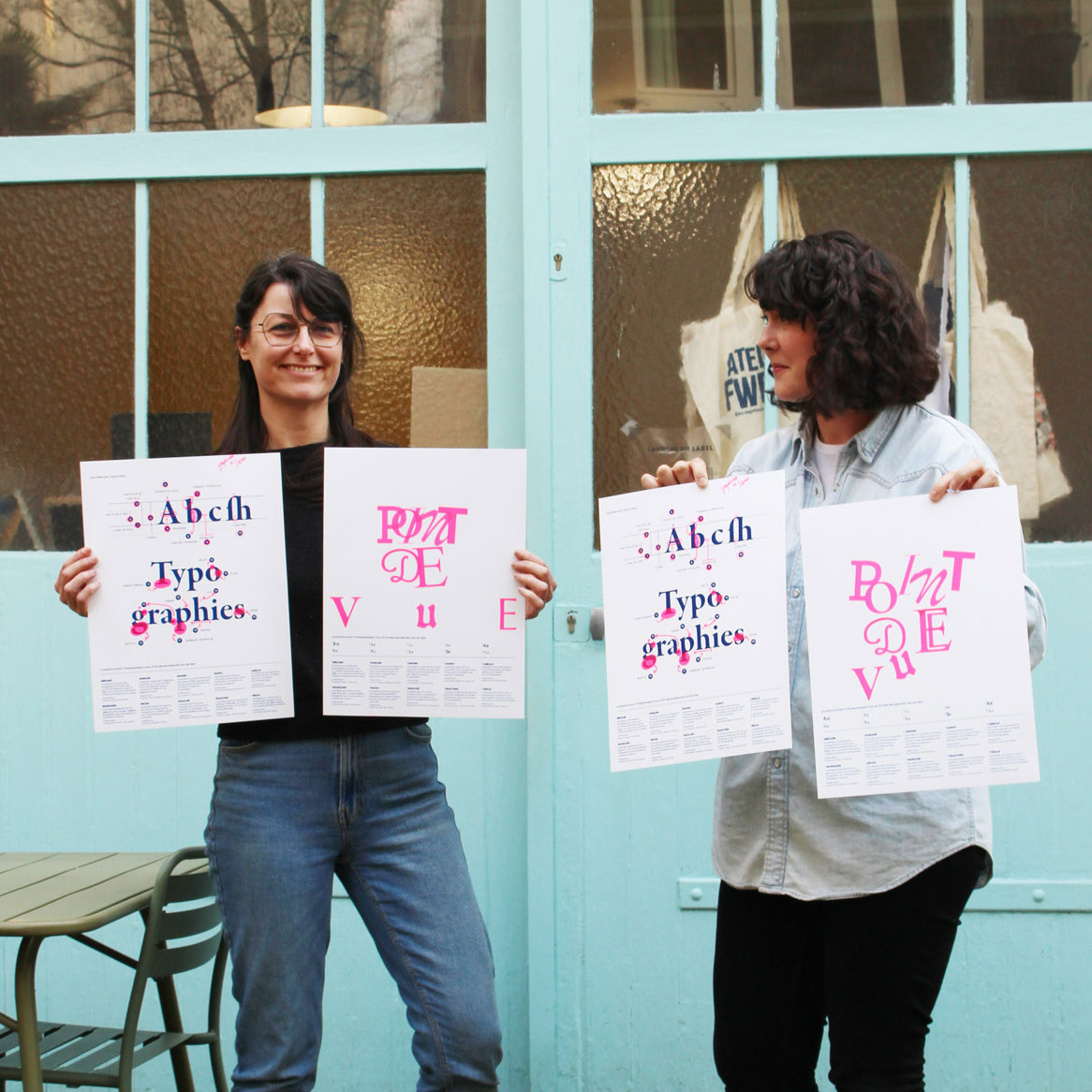 Conception et impression d'une affiche deux couleurs pour une affiche dans le cadre de graphisme en série