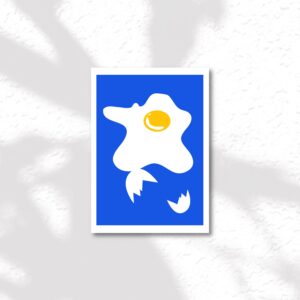 L'œuf au plat - Une sérigraphie éditée par l'Atelier Fwells - par Romain Fwells