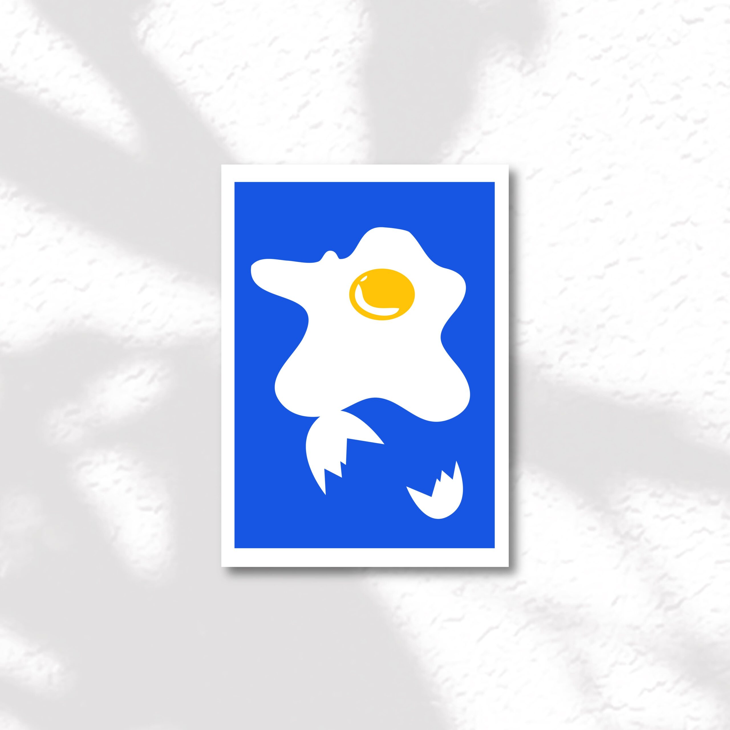 L'œuf au plat - Une sérigraphie éditée par l'Atelier Fwells - par Romain Fwells