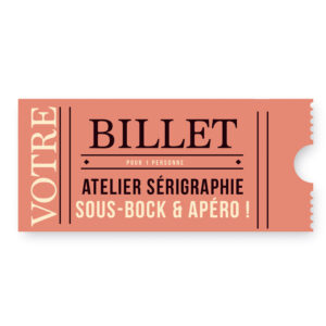 Sérigraphiez votre lot de 6 sous-bocks, et poursuivez avec l’apéro à l’atelier pour un moment convivial ! > Atelier de l'été à l'Atelier Fwells