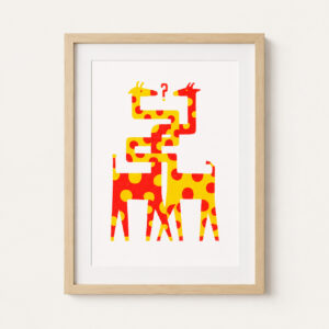 les-girafes-serigraphie-marine-des-mazery