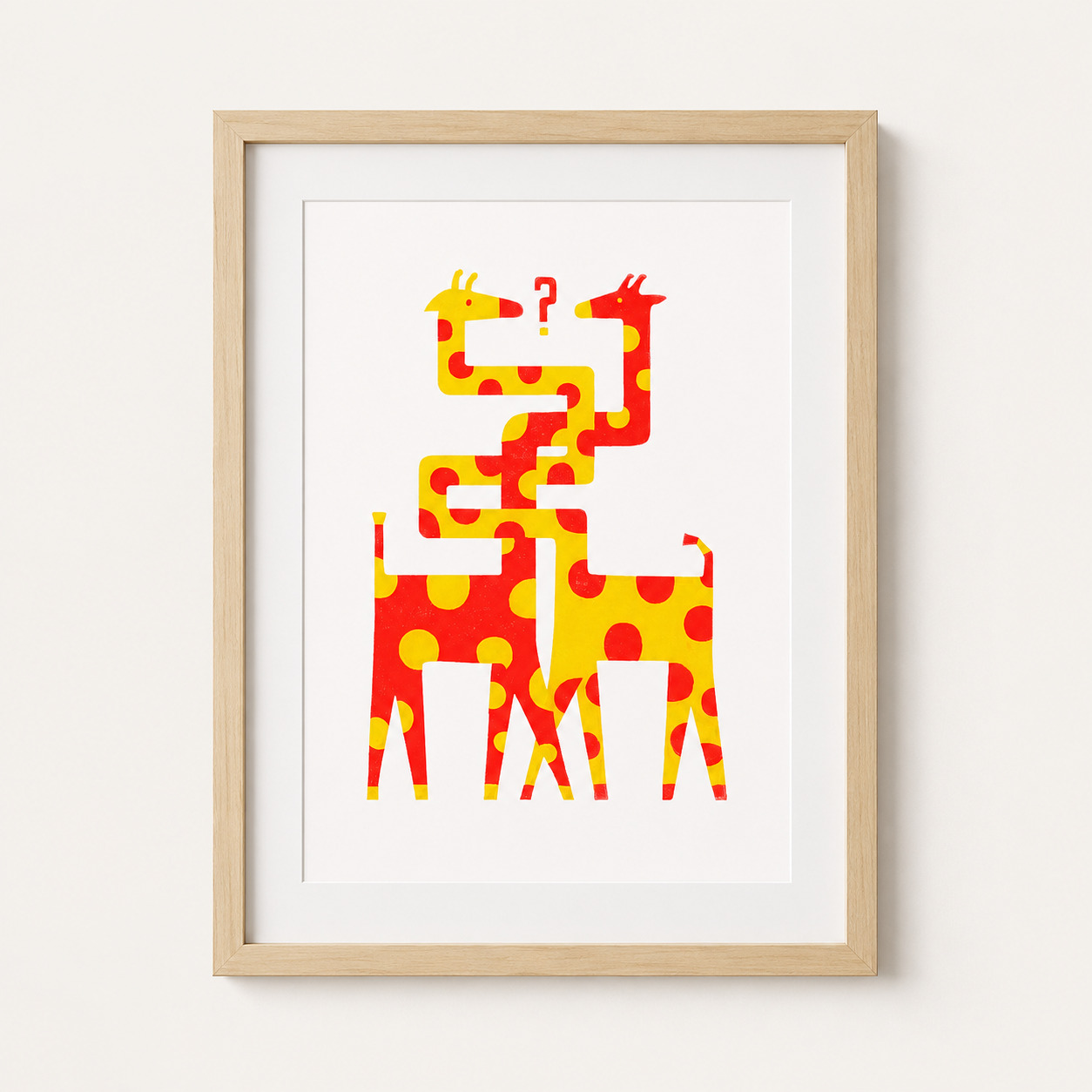 les-girafes-serigraphie-marine-des-mazery