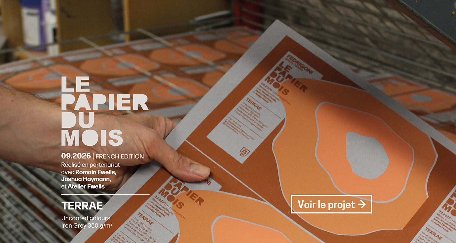 Le papier du mois de Fedrigoni - une collabaration Atelier Fwells x Joshua Hayman